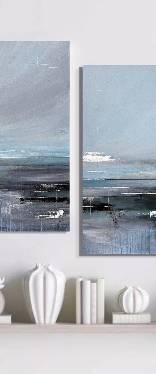 Aligned Stillness Diptych by Tatiana Malinovscaia