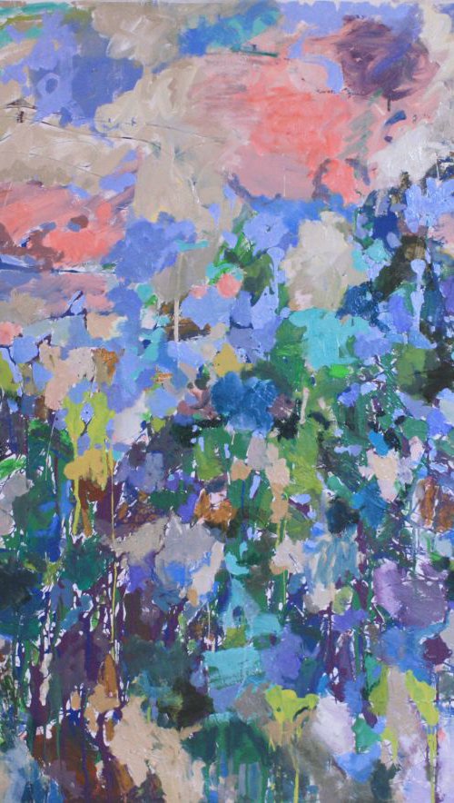 Cuba - Large Abstract (5,5x4 ft)  Oil Painting by Lana Verdi