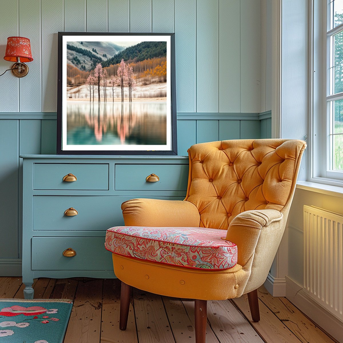 Photorealistic Landscape Photograph By Michael Filonow, 26 X 26", Winter Trees 9, Original Artwork