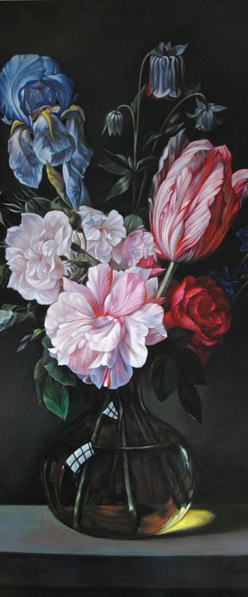 Dutch still life with flowers by Lesja Rygorczuk