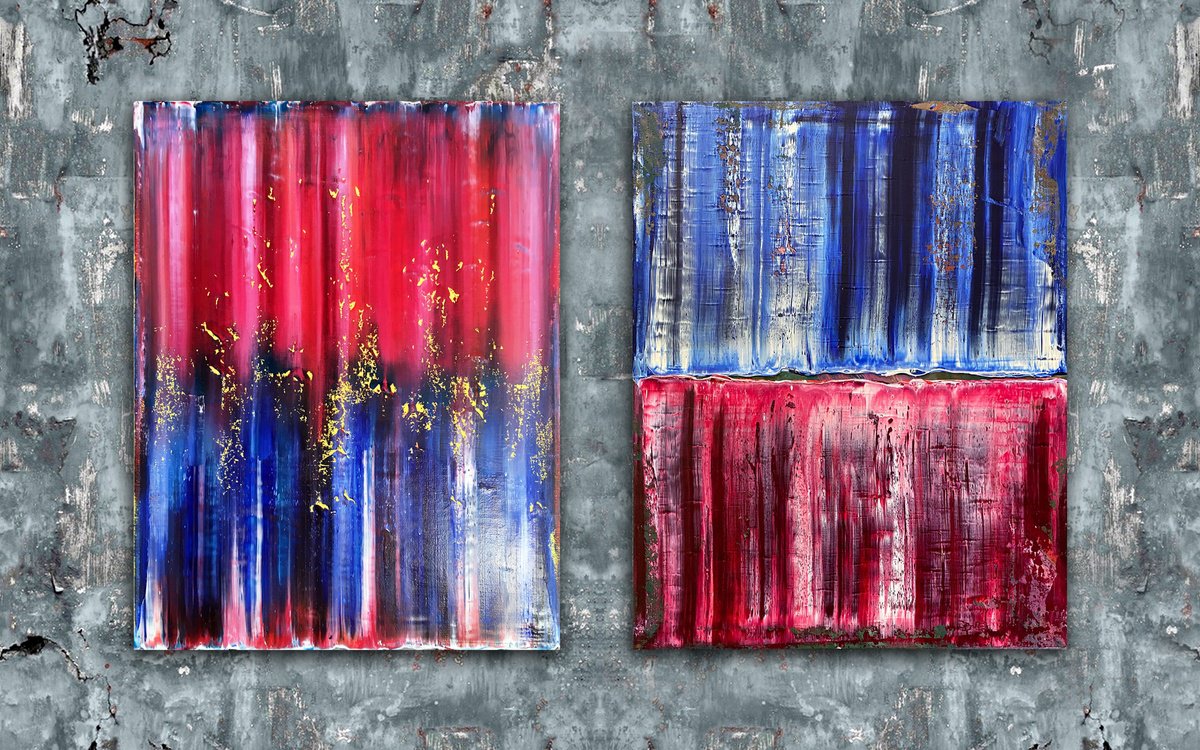 Expressive Abstract Oil Painting By Preston M. Smith (Pms), 32 X 20", "Beautifully Broken", Original Artwork