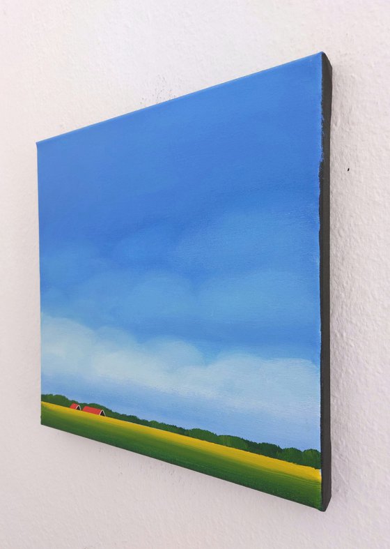 Red roofs, golden daffodils (March)