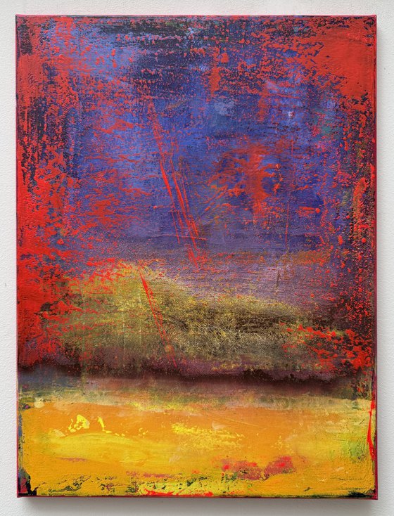 Between flame and blue