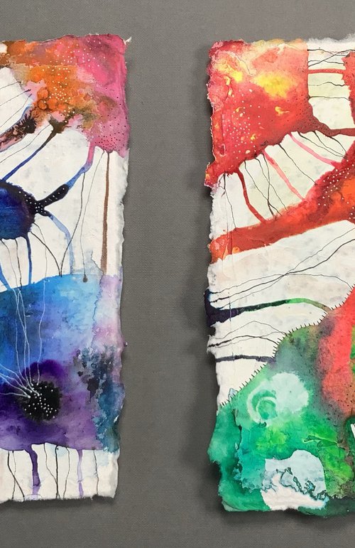 STRANGE SYMBIOSIS - diptych by Eva Fialka