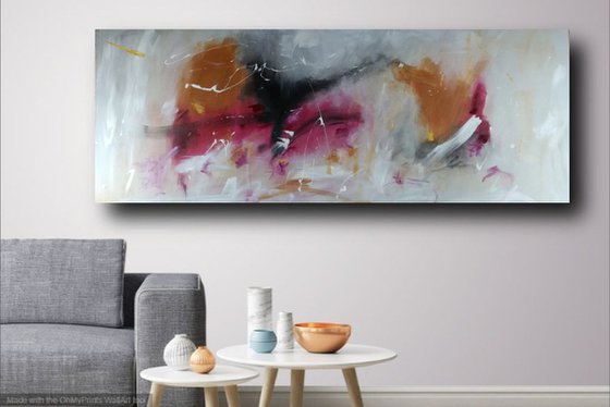 abstract-large-painting 160x60 cm-large wall art abstract  title : abstract-c315
