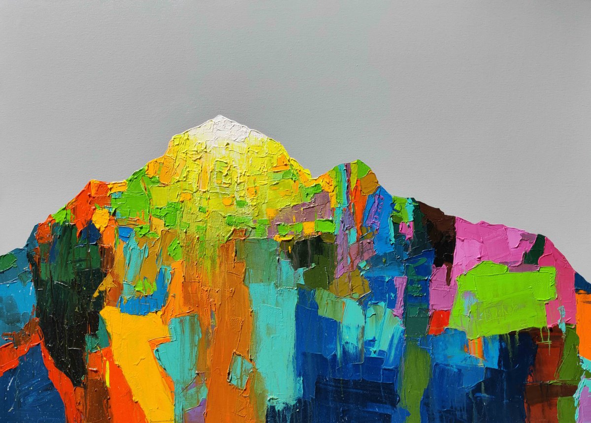 Impressionistic Landscape Acrylic Painting By Abhishek Kumar, 66 X 48, Mystery Of God 10, Original Artwork