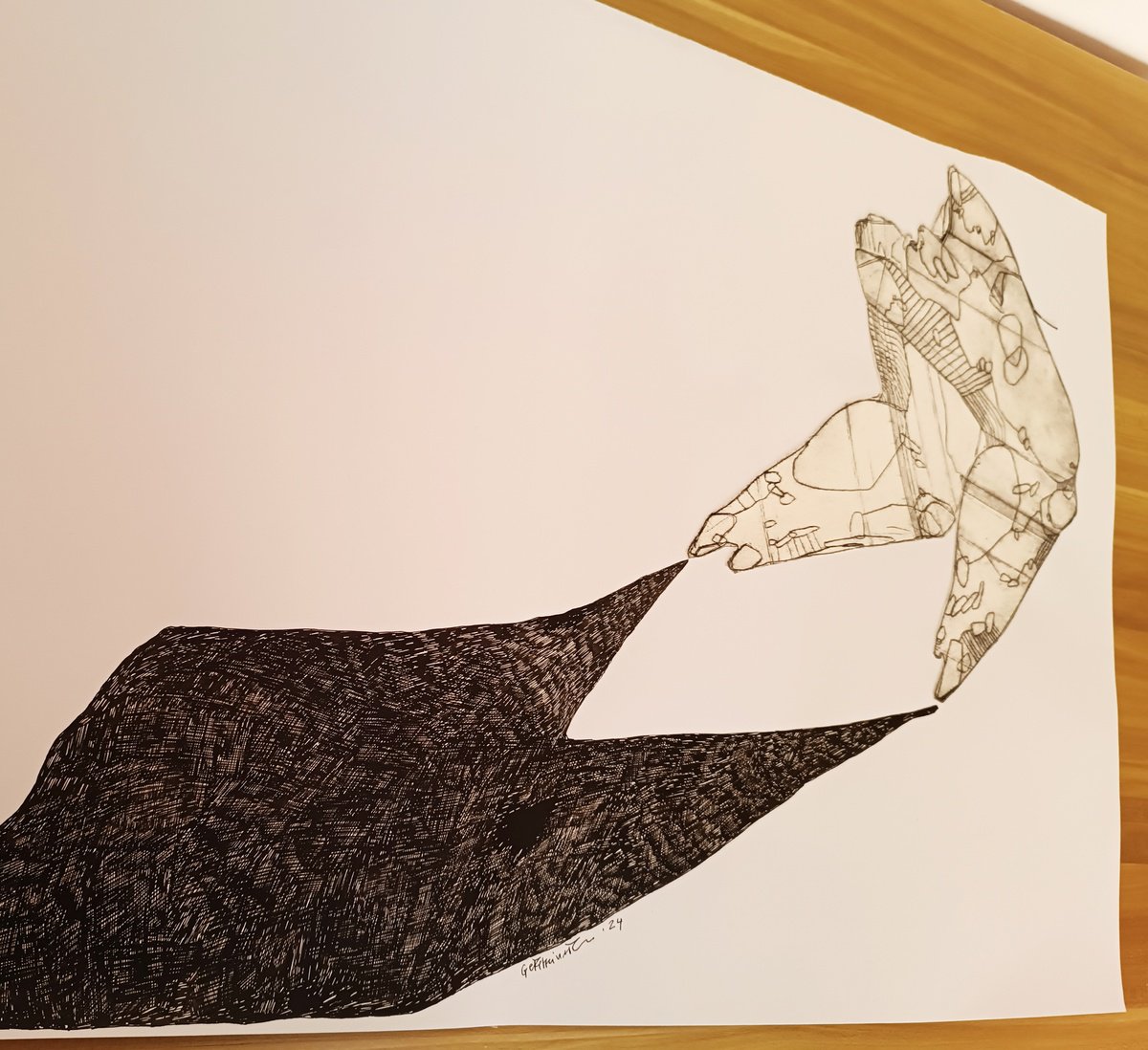 Abstract Limited Edition Print By Isabellangela Germinario, 28 X 20, Ombre 2.0, Original Artwork