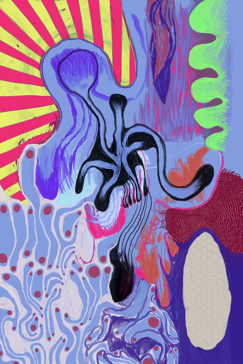 Abstract Landscape Giclee Print By Alasdair Willis, 16 X 23, Science Fiction, Original Artwork