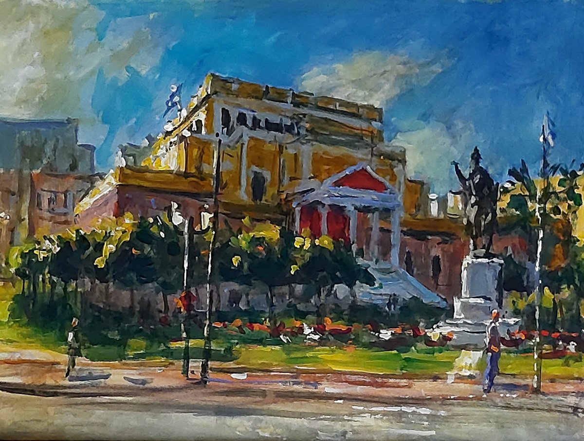 Old athenian parliament by Dimitris Voyiazoglou