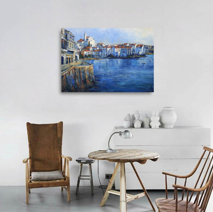 Cadaques Oil painting by Behshad Arjomandi | Artfinder