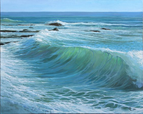 Wave. 100x80 cm. (39,3x31,5 inches).
