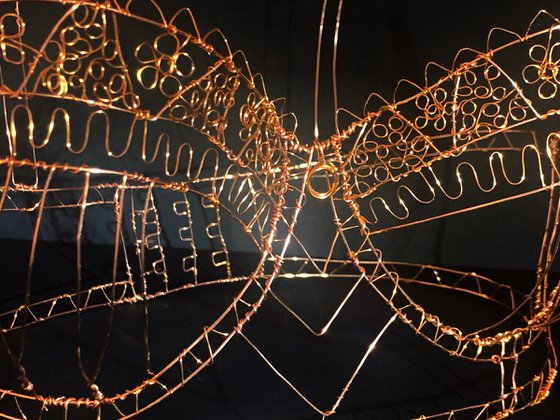 Copper Bra Wire Sculpture