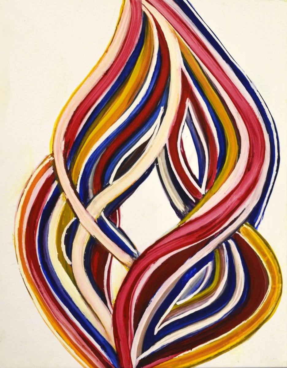 Ribbons of Love Multicolor Abstract by Manjiri Kanvinde