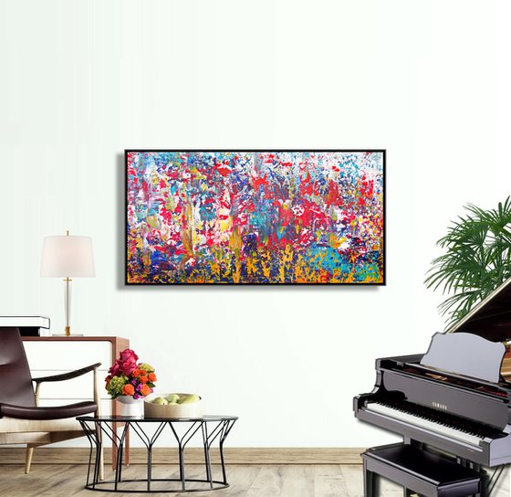 COLOUR  CASCADES,  L,  framed