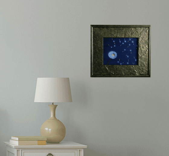 Wishes - dandelion painting; home, office décor