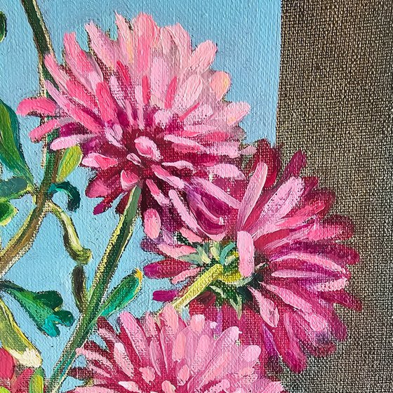 Chrysanthemums on the Windowsill