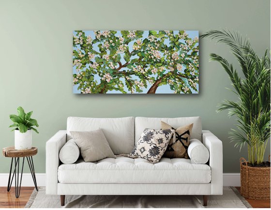 Spring Glow - Original Blooming Tree Painting