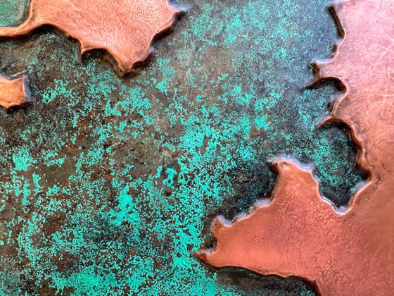 "Strata" Copper Wall Sculpture