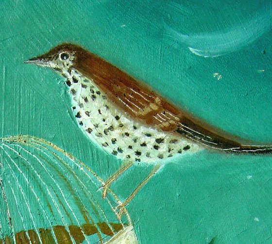 Birdcage with Songthrush