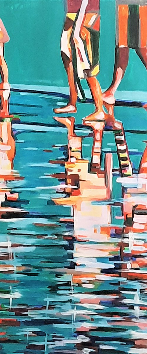 At the beach / 100 x 70 cm by Alexandra Djokic