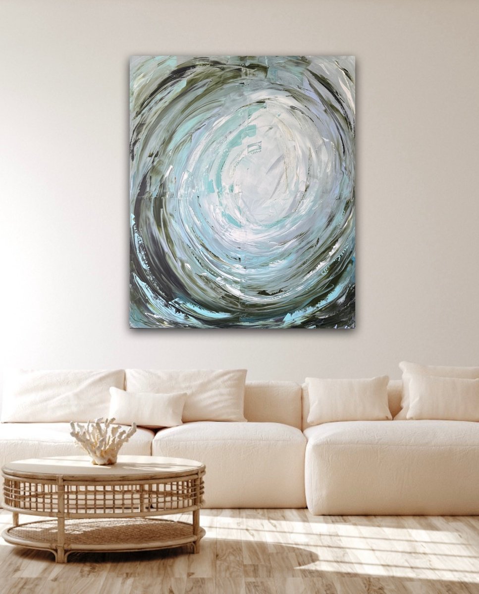 Abstract Landscape Acrylic Painting By Ivana Gigovic, 39 X 47, Dreamwave, Original Artwork