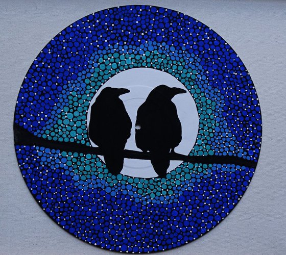 Raven's Moon, vinyl record painting