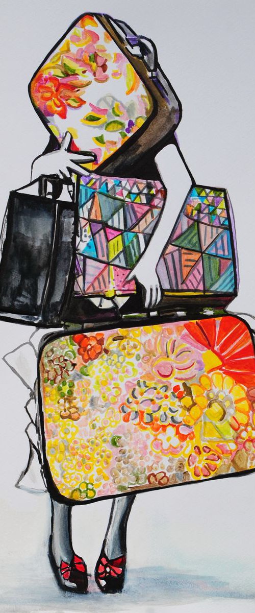 Traveler #3 / 50x 36 cm by Alexandra Djokic