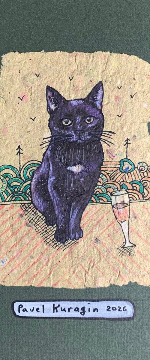 Black Black cat by Pavel Kuragin