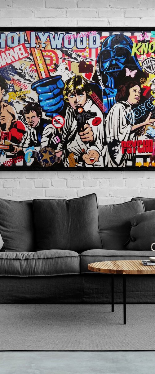 Cinematica 240cm x 100cm Textured Urban Pop Art by Franko
