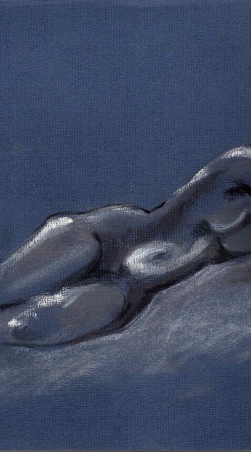 Royal Blue Nude 08 by Gennadi Belousov