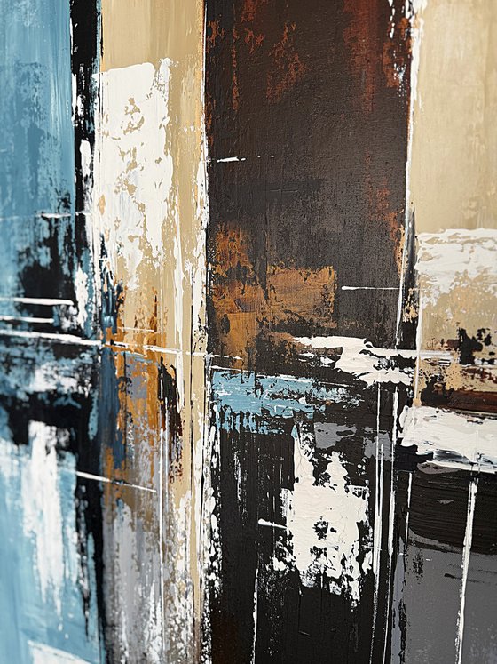 Azure Divide in Neutral Tones