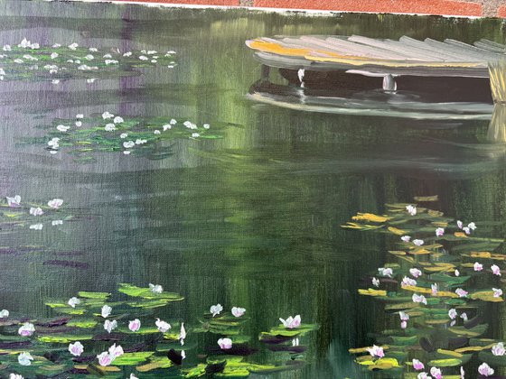 Water Lilies Pond Painting