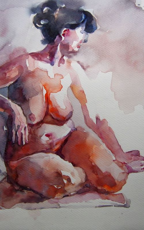 nude by Goran Žigolić Watercolors