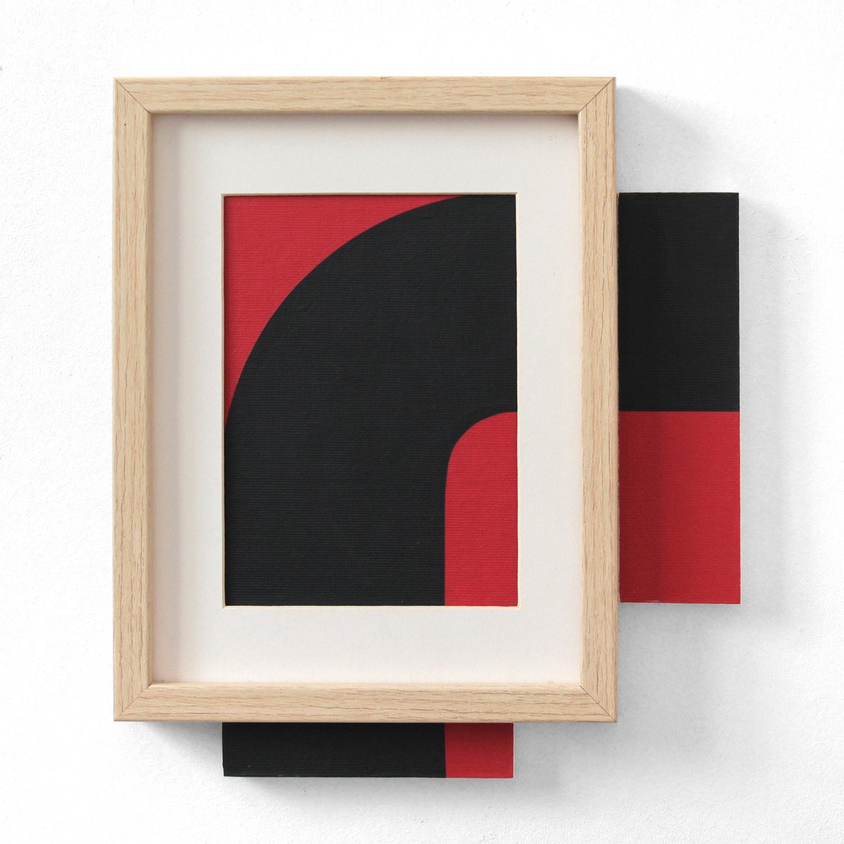 Geometric Abstract Acrylic Painting By Martin Singer, 10 X 11", Btc-16, Original Artwork