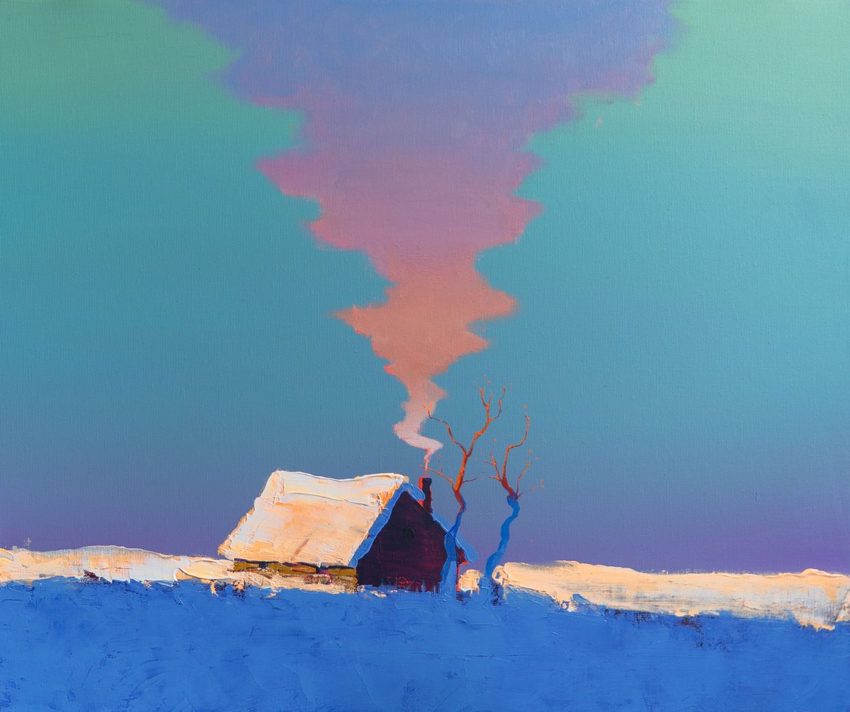  Winter Hearth Haze By Bohdan Katolyk, 24 X 20, Artwork For Sale On Artfinder