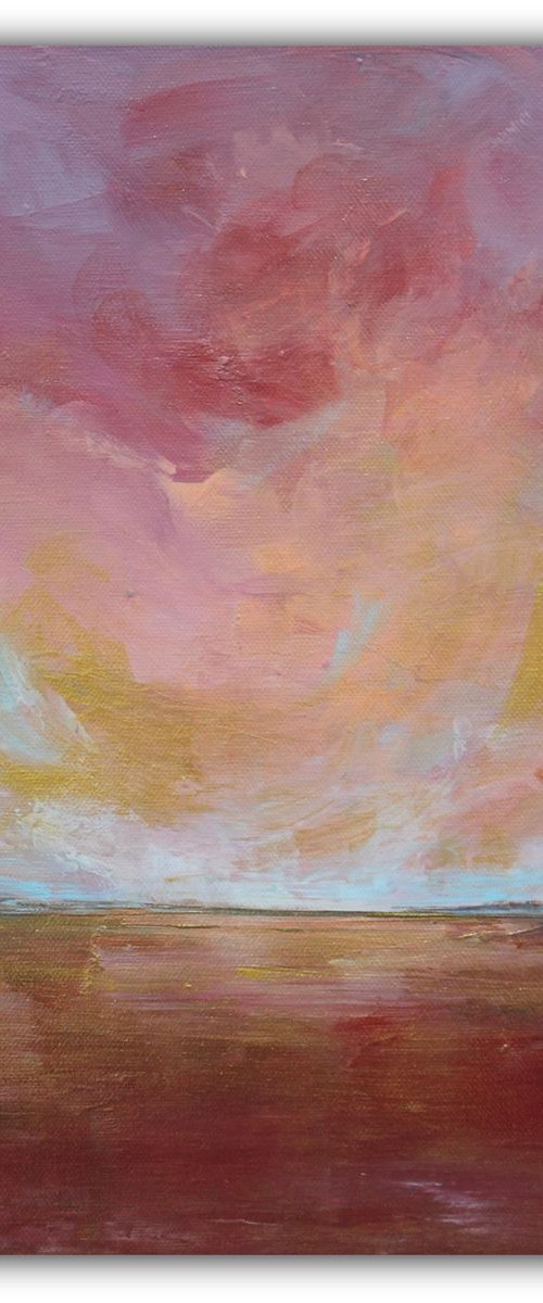 Sunburst - Contemporary Landscape Painting by Elizabeth Moran