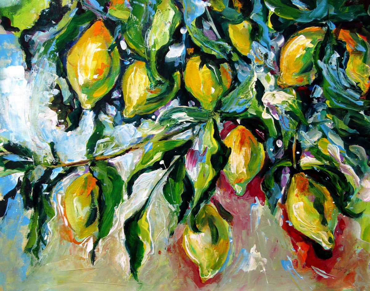 Lemon Tree By Kovacs Anna Brigitta, 18 X 14, Artwork For Sale On Artfinder
