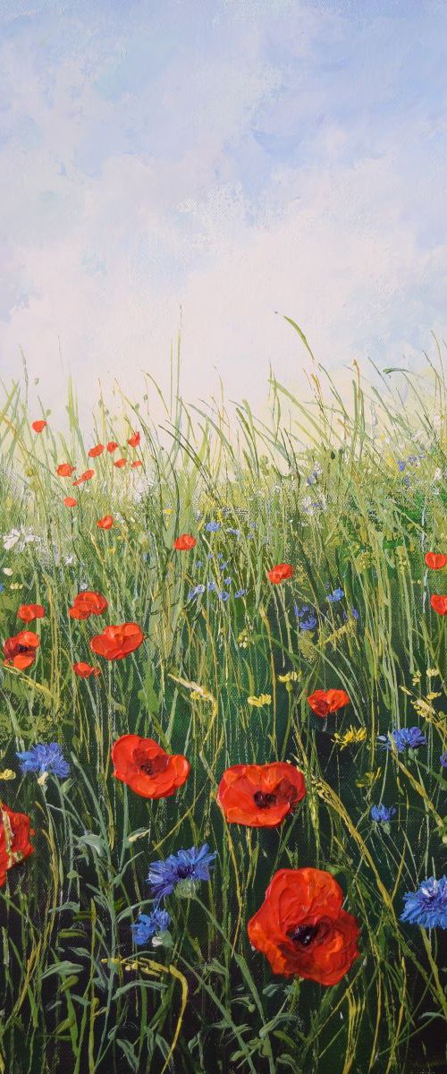 The Ramblers Garden no2, landscape by Colette Baumback