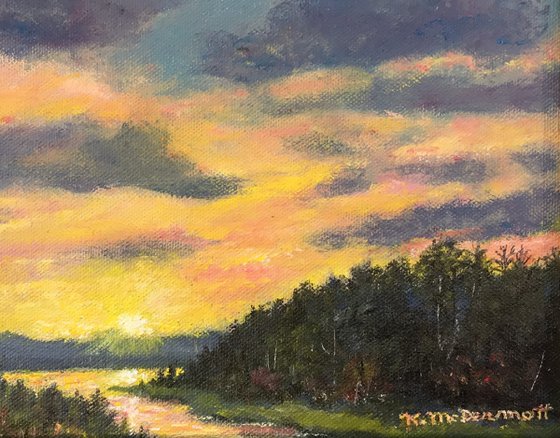 SKY DRAMA  oil 8X10 inch