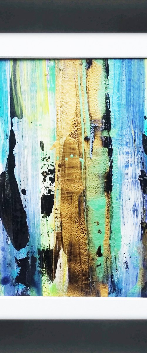 Abstraction #5 - Framed and ready to hang - original abstract painting by Carolynne Coulson