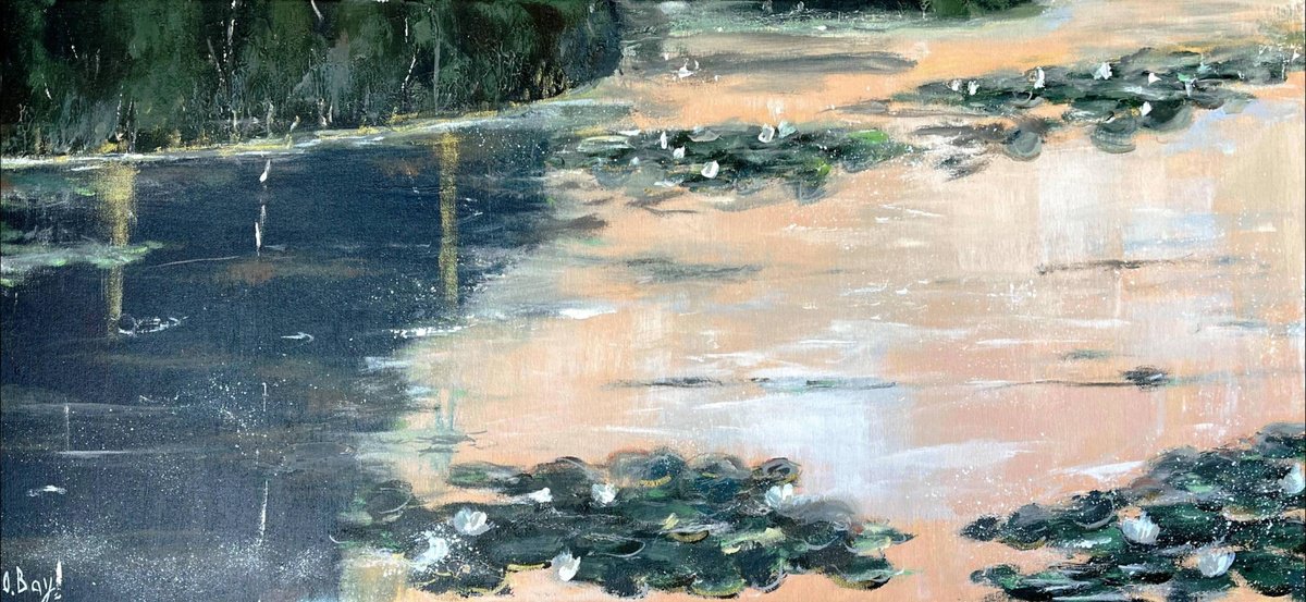 In The Realm Of White Lilies By Olesya Bay, 35 X 16, Artwork For Sale On Artfinder