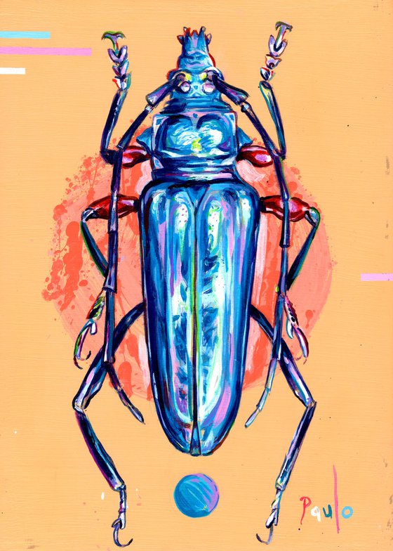 Blue Longhorn Beetle