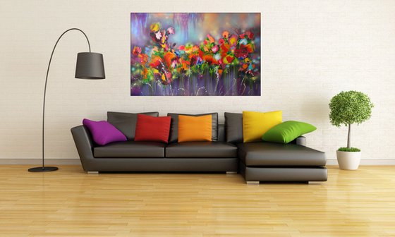 "Fairy Dreams" VERY LARGE Abstract Painting