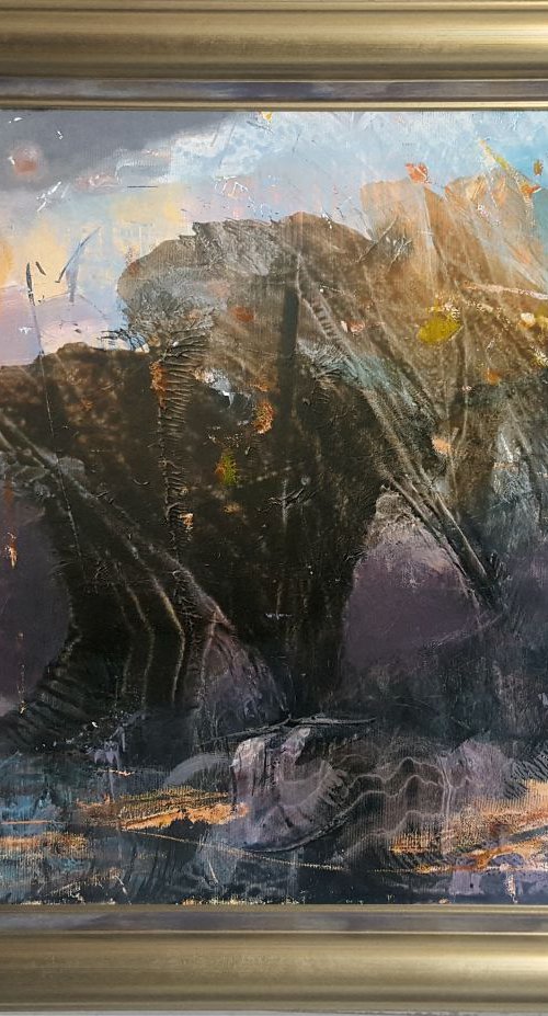 THE FANTASTIC DIAPHANE ROMANTIC LANDSCAPES WITH LIGHT PRESENCE SIGNED BY MASTER KLOSKA  The swallow jumps into the memories of the forest by Kloska Ovidiu