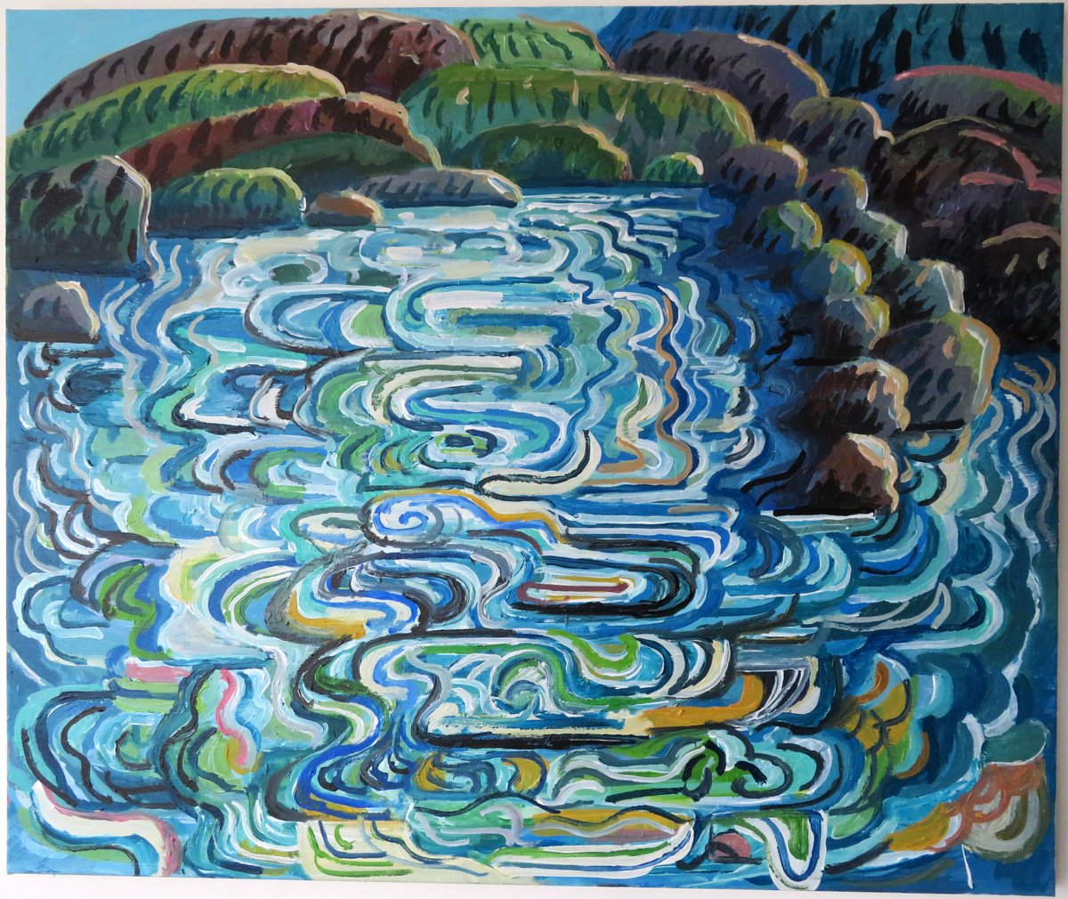 Mouth Of The River By Stephen Abela, 36 X 30, Artwork For Sale On Artfinder