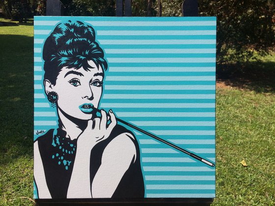 Audrey Hepburn on Turquoise