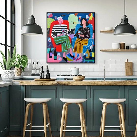 Cozy Friends With Wine