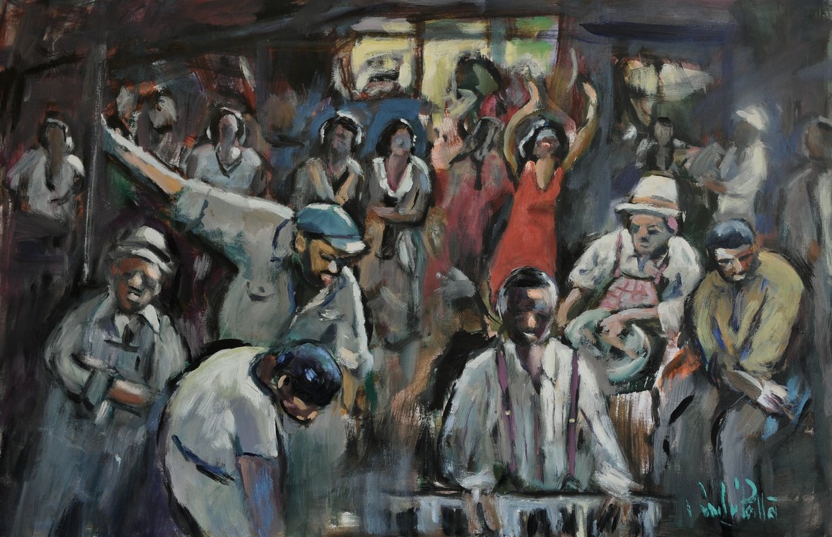 Impressionistic Portrait Oil Painting By Andre Pallat, 36 X 24, I Loves You Porgy, Original Artwork