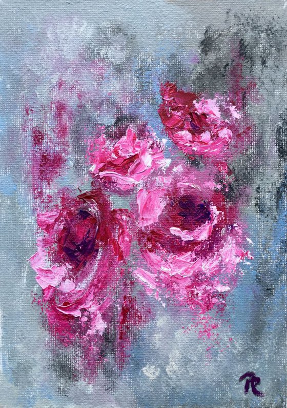 Vintage Roses #1 -  Impressionist Flowers