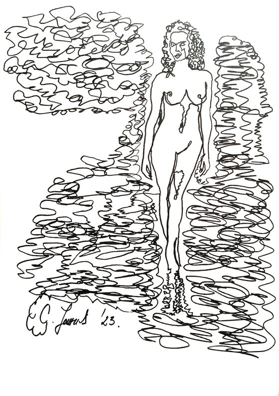 Woman #13 ONE LINE DRAWING BY SANJA JANCIC